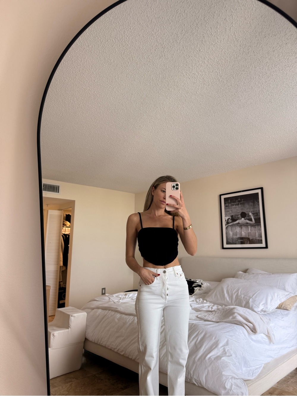 Atoir Black Cropped Square-Neck Tank